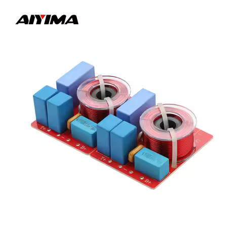 AIYIMA 2Pcs 60W 2 Way Audio Speaker Frequency Divider Treble Bass Crossover Filter For Bookshelf Aud
