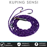 XINHS Lavender Cable 4.4mm 4 Strands Of 6N Single Crystal Copper Litz Coaxial Shielded IEM Earphone 