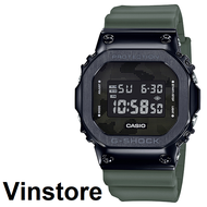 [Vinstore] G-Shock GM-5600 Black Stainless Steel Bezel Army Green Resin Sports Men Watch GM-5600B-3DR GM-5600B-3D GM-5600B-3