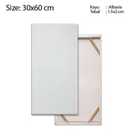 30x60 cm Frame Painting Canvas, Plain White Quality Canvas