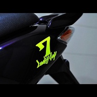 West West Car Sticker Lucky Guy Seven 7th Time Car Decal Reflective Stickers Decorative Stickers Bod