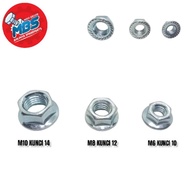 NUTS FLANGE NUT CAP M6 BOLT 10 M8 BOLT 12 M10 BOLT 14 ORIGINAL STEEL
