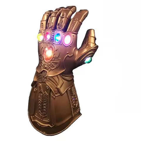 Thanos Infinity Gauntlet Cosplay Costumes Infinity Stones Led Gauntlet Glove Halloween Christmas Gif