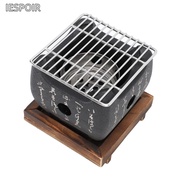 IESPOIR Japanese Charcoal Grill, Cast Metal Black Hibachi Grill, Professional Non Stick Fast Heating