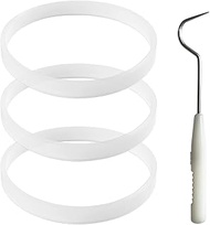 3 Pack Rubber Gaskets Replacement，BEBEEPOO Rubber Gaskets 3.94 inch Sealing Gaskets White O-Ring Rep