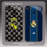 HK-40 Real Madrid logo Glass Casing for OPPO Realme F7 A7 A12 F9 A12S A11K F5 A5S 2 Pro