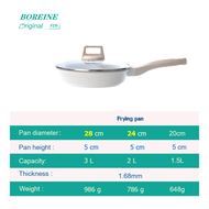 BOREINE Advanced cookware Wok milk Pot frying Pan Saucepan Cookware set Maifan Stone Coating with li