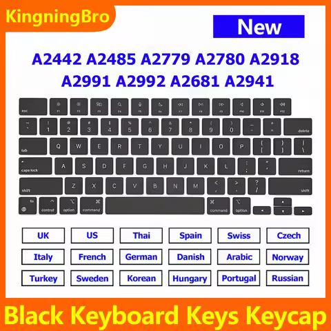 New Keyboard Keys Keycap For Macbook Pro Air 14" 16" A2442 A2485 A2779 A2780 A2918 A2991 A2992 A2681