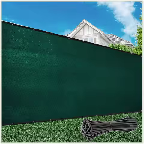 Green Fence Privacy Screen Windscreen Cover Fabric -Backyard Privacy Fence, Balcony Deck Privacy Scr