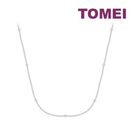 TOMEI Bead Necklace, White Gold 585