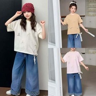 SJ KIDS/Wholesale girls' jeans suits/6-12 years old/price per series 5 pieces