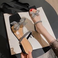 Yen R 69 Heels Wanita Hak Tinggi 3 Cm Sol Karet Hitam Krem