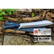 [HANDMADE] BLACK RIMBA FROM EZ BLADES (5160 STEEL) WITH MOSAIC PINS + FREE TEK LOK(BELT CLIPS) & PAR