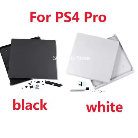Black White Full Housing case For PS4 Pro Console full shell case with sticker screws for ps4 pro co