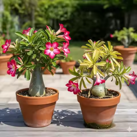 Desert Rose Plant | Exotic Bonsai Succulent with Pink Flowers (Bare-root)