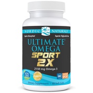 Nordic Naturals Ultimate Omega Sport 2X, Lemon Flavor - 60 Soft Gels - 2150 mg Omega-3 - NSF Certifi
