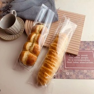 100 Pcs Long Bread Packaging Bags Food-Grade Plastic Bags for French Baguette Caterpillar Bread DIY 