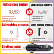 12V To 24V Car Cigarette Lighter Plug Fuses 15A With LED Indicator Plug Power Charger Adapter Connec