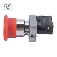 .22mm NC Red Mushroom Emergency Stop Push Button Switch 600V 10A ZB2-BE102C XB2-BS542X1