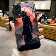 Samurai warrior helmet japanese design Tempered Glass Phone Case Cover For POCO F3 F4 F5 M5 M6 4G X3