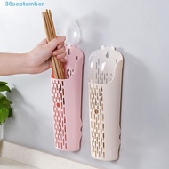 SEPTEMBER Chopstick Cage, Plastic Wall-mounted Chopstick Basket, Drainage with Lid Chopstick Rack Chopstick