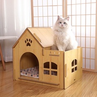 ❏﹉Cat House Dog House Four Seasons Universal Cat Villa Sleeping Pad Pet Products Detachable House Type Rabbit House Squi