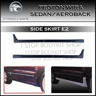 proton wira aeroback/sedan side skirt (E2) fiber (fiberglass) skirt lip bodykit 1set kiri kanan