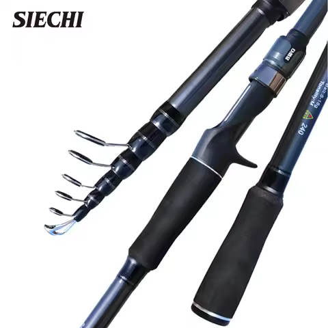 SIECHI Telescopic Fishing Rod 24T Carbon Fiber 1.8M-3.0M Travel Spinning Rods Lure Weight 3-18g 6-27