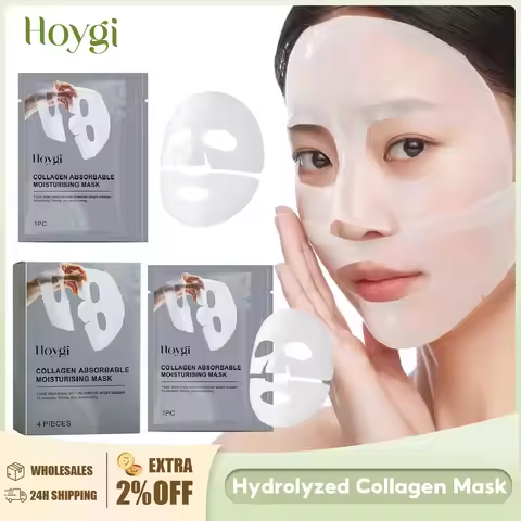 Collagen Face Mask Hydrating Shrinking Pores Fade Fine Lines Moisturizing Refreshing Hyaluronic Acid