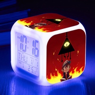 New Cartoon Anime Gravity Falls 7-Color Changing Nightlight Student Alarm Clock In Box Gift  Anime C