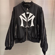 E7O6 Mowalola American Zipper Embroidery Casual Bomber Sweet Tea Same Style Bomber Jacket Men Women 