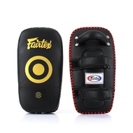 เป้าซ้อมมวย เป้าล่อเตะ Fairtex KPLC5 Microfiber Curved Kick Pads - Size Standard Black/Gold &amp; Gold/Black Color (Microfiber) (Pair) คู่