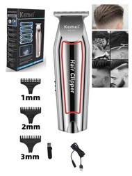 Kemei品牌KM-032電動理髮器 0mm間隙雕刻設計 男士理髮器USB充電理髮剪發剪 鬍鬚修剪器