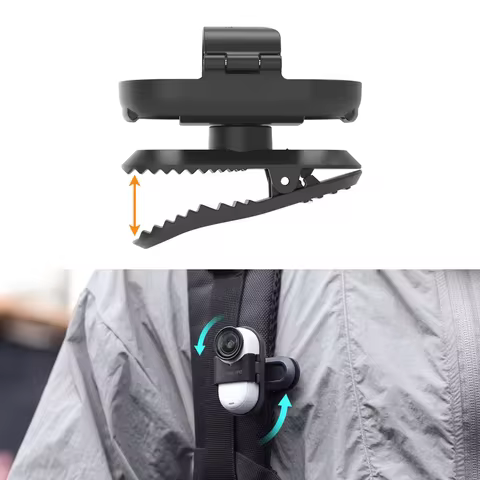 For Insta360 Go 3S/Go 3 Backpack Clip Holder Anti-Shake 360 Rotation Sports Camera Clip Mount for In