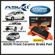 ASUKI Front Ceramic Brake Pad Honda City GM2 2008-2013 Jazz GE6 2008-2015 Freed GB 2008-2016 Spare P