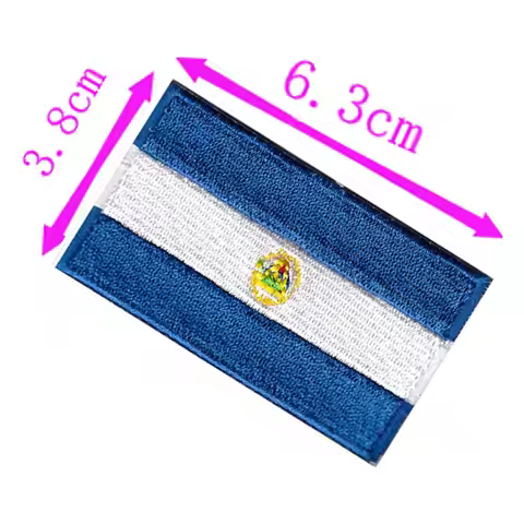 Nicaragua Country Flag Embroidery Patch 6.3cm Wide Iron On Patch