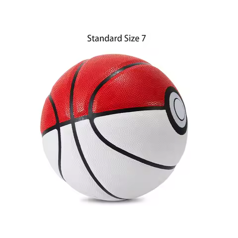 High Quality White Red PU Basketball Official Size 7 Professional Basketball with 4 Layers Outdoor I