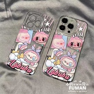 Cute Bathing Labubu Phone Case For Samsung Galaxy S25 Ultra S25+ S24 FE 5G C55 A82 5G A81 M60S Note 