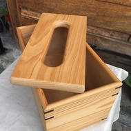 台灣檜木抽取式面紙盒、衛生紙盒