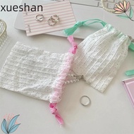 XUESHAN Storage Bag, Portable Reusable Drawstring Bag, Simplicity Dustproof Durable Polka Dots Jewel