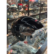 100% + Sirim ARC Steng Helmet AF6 Separuh Warna Hitam With Visors