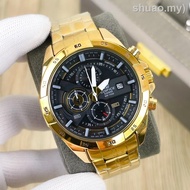 [OG]casio edifice original men s watch multi-function luxury leather tight waterproof chronograph