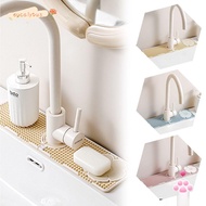 EUCALYTUSMY Faucet Drain Pad, Silicone Splash Proof Sink Drain Pads, Durable Foldable Faucet Mat Bat