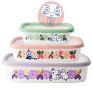 [Fuji Series moomin moomin] Enamel Fresh-Keeping Box < 3 In Group > Suitable For Gas, I H Furnace