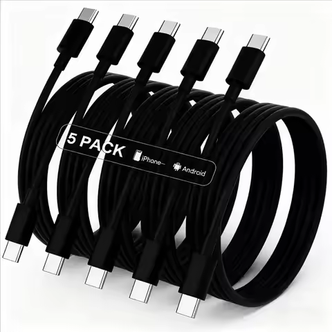 5-Pack 60W USB-C to USB-C Fast Charging Cables with 3.3ft Lengths - Compatible with for iphone 17,16