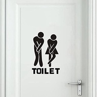 Bathroom Sign Wall Sticker 12cm | Waterproof Pvc Door Decal For Home Office Restaurant | F4u7