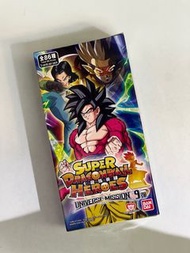 全新港版 9 SUPER DRAGONBALL HEROES UNIVERSE MISSION Ver.9 超龍珠英雄遊戲咭卡 Card 街機卡 咭遊戲卡 CP 第9彈原盒未開 20包