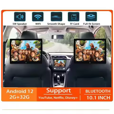 10.1 Inch Vehicle Headrest Rear Seat Monitor Android All-in-one TV Display FM Bluetooh HDMI IPS Car 