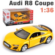 RMZ city Audi R8 Coupe car model 1:36 scale metal car children's toy car