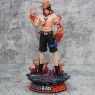 One Piece Figure Fantasy Ace GK Fire Fist Ace Standing Style Anime Model Decoration Gift Merchandise